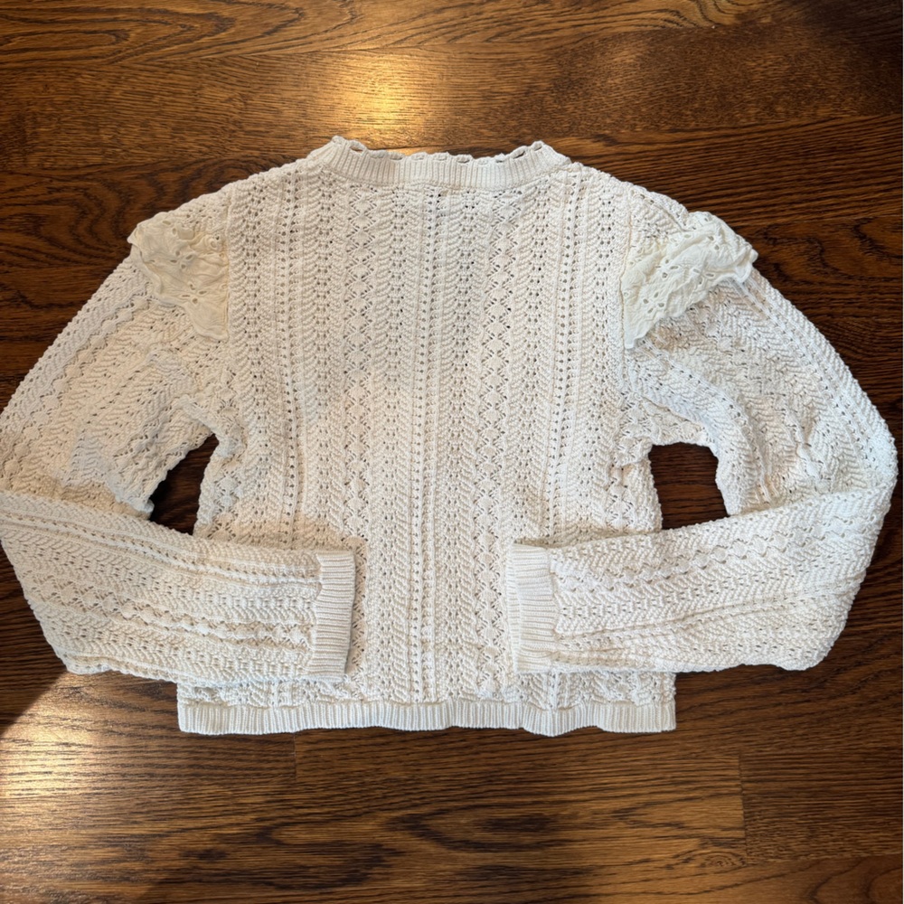 Lost + Wander Ivory Cable Knit Sweater - Picture 3 of 3